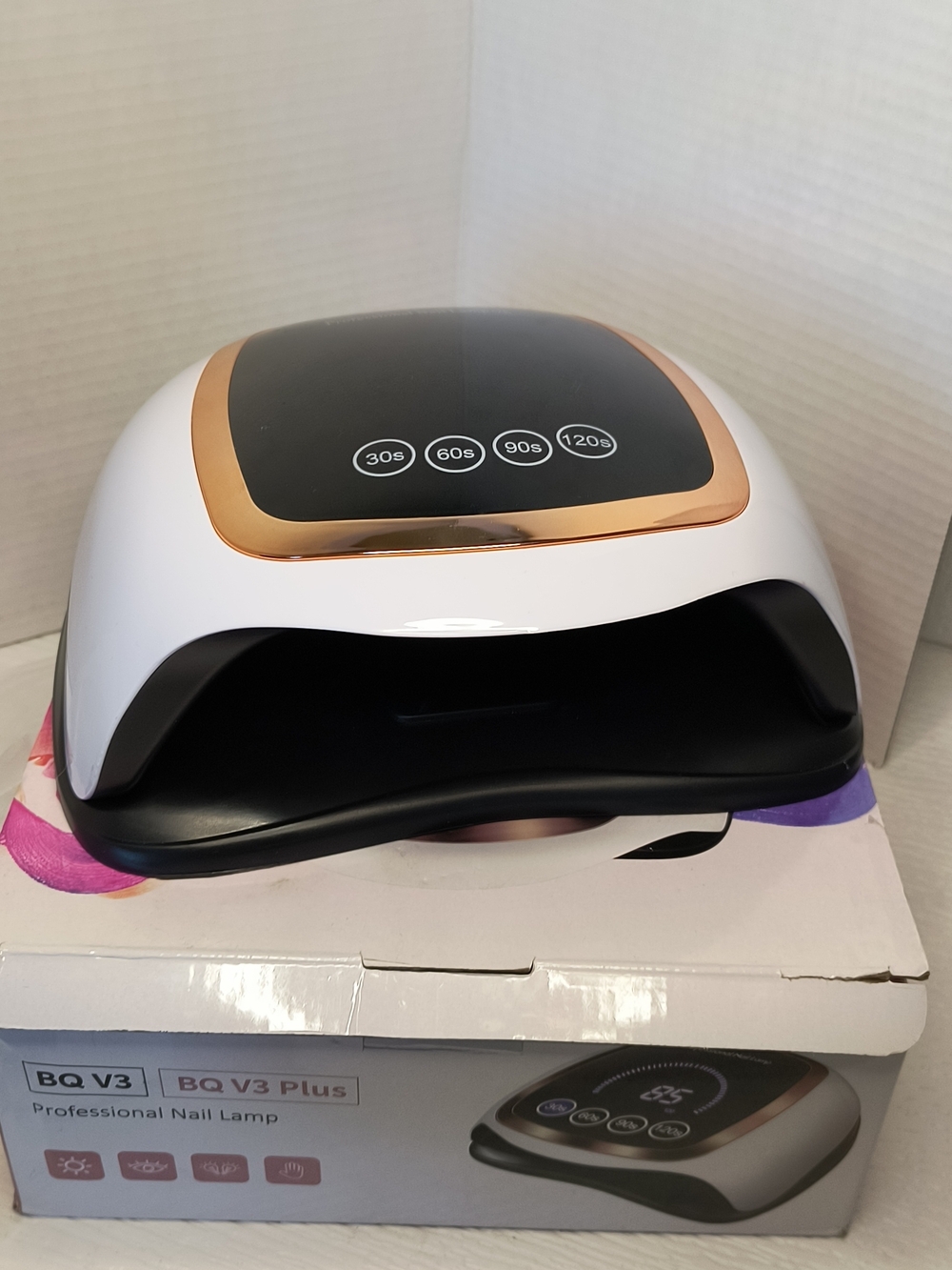 BQ V3 Plus White and Rose Gold LED Nail Lamp - Fast Cure UV/LED